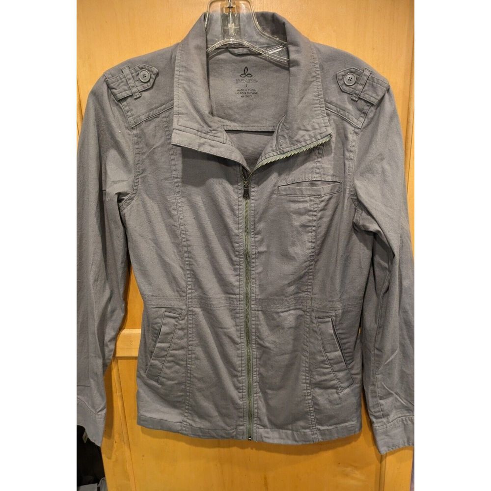 prAna Women's Small Gray Utility Jacket‎ Cotton